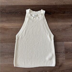 Aritzia Wilfred Cream Knit Tank Top